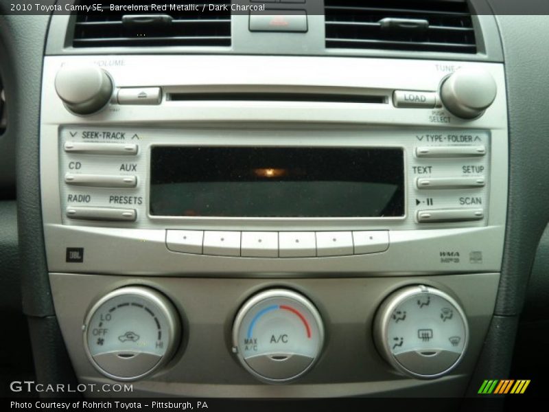Barcelona Red Metallic / Dark Charcoal 2010 Toyota Camry SE