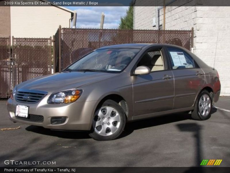 Sand Beige Metallic / Beige 2009 Kia Spectra EX Sedan