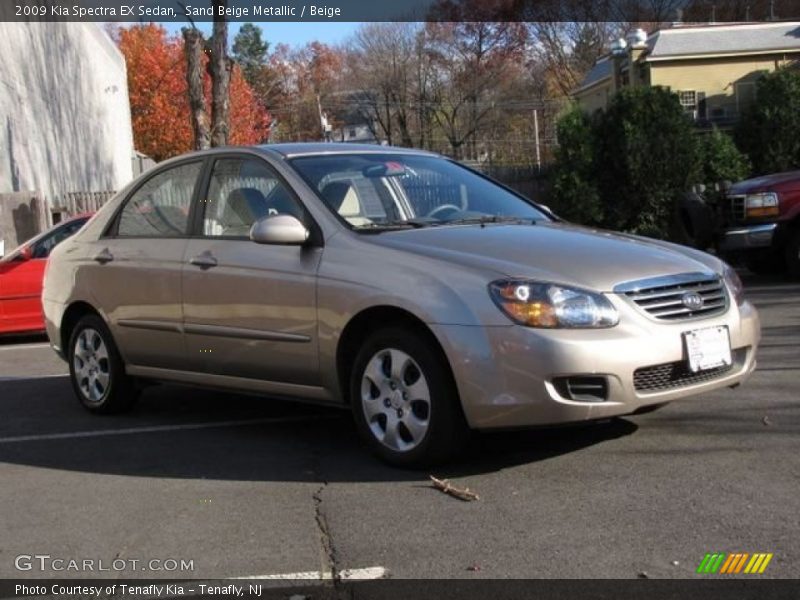 Sand Beige Metallic / Beige 2009 Kia Spectra EX Sedan