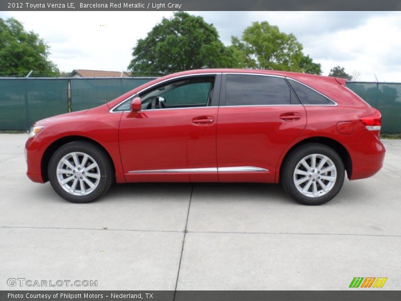 Barcelona Red Metallic / Light Gray 2012 Toyota Venza LE