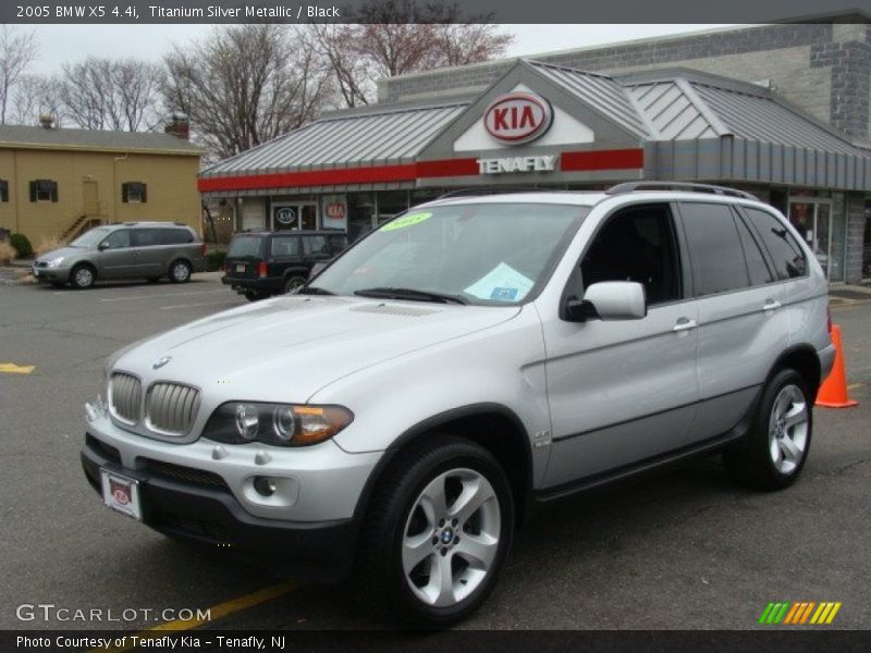 Titanium Silver Metallic / Black 2005 BMW X5 4.4i