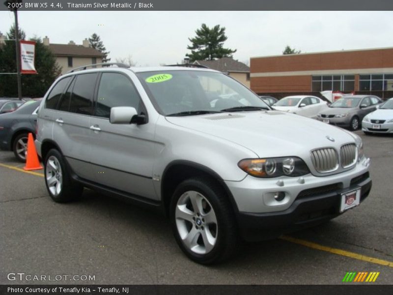 Titanium Silver Metallic / Black 2005 BMW X5 4.4i
