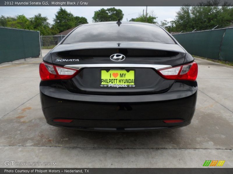 Midnight Black / Gray 2012 Hyundai Sonata GLS