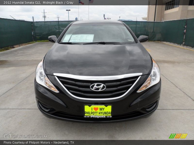 Midnight Black / Gray 2012 Hyundai Sonata GLS