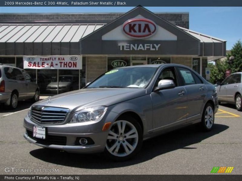 Palladium Silver Metallic / Black 2009 Mercedes-Benz C 300 4Matic