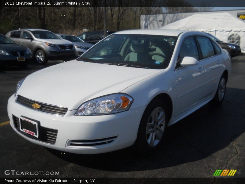 Summit White / Gray 2011 Chevrolet Impala LS