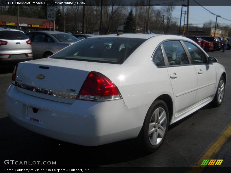Summit White / Gray 2011 Chevrolet Impala LS