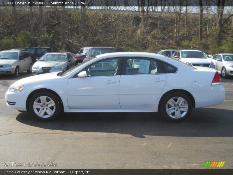 Summit White / Gray 2011 Chevrolet Impala LS