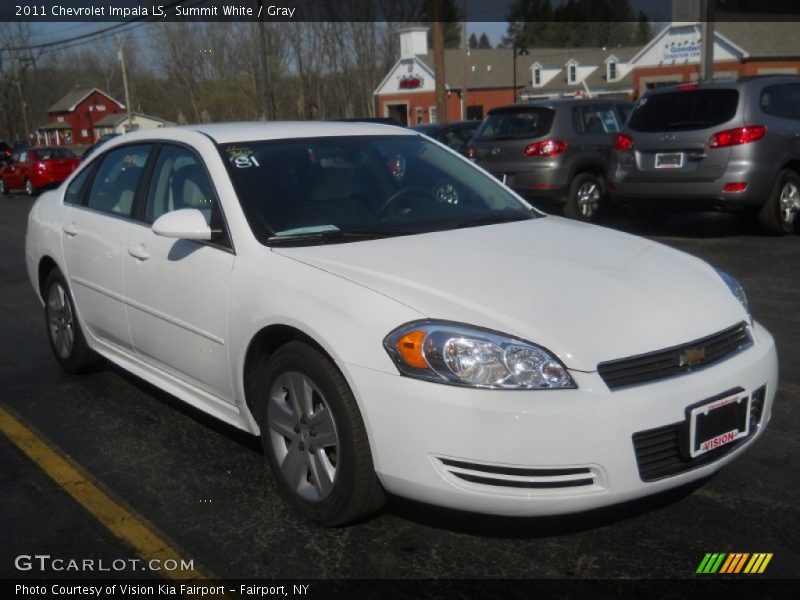 Summit White / Gray 2011 Chevrolet Impala LS