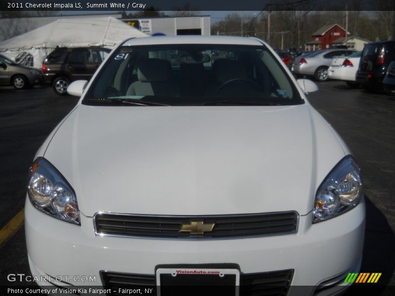 Summit White / Gray 2011 Chevrolet Impala LS