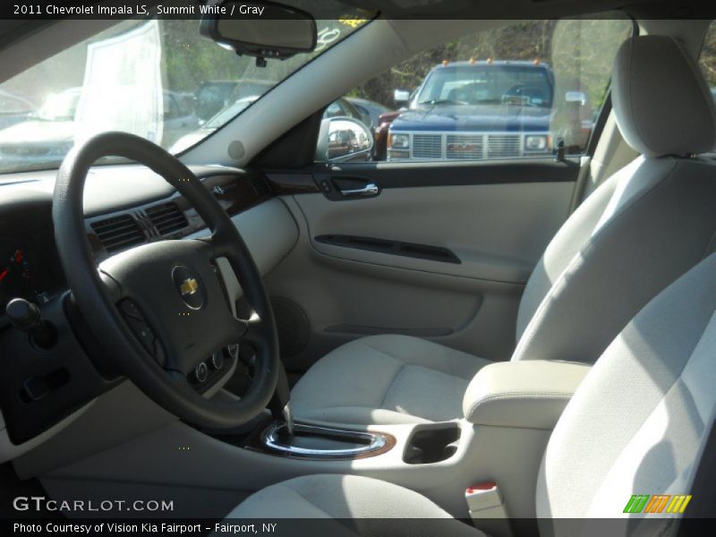 Summit White / Gray 2011 Chevrolet Impala LS
