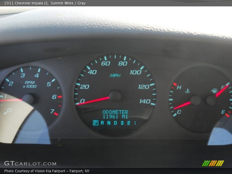 Summit White / Gray 2011 Chevrolet Impala LS