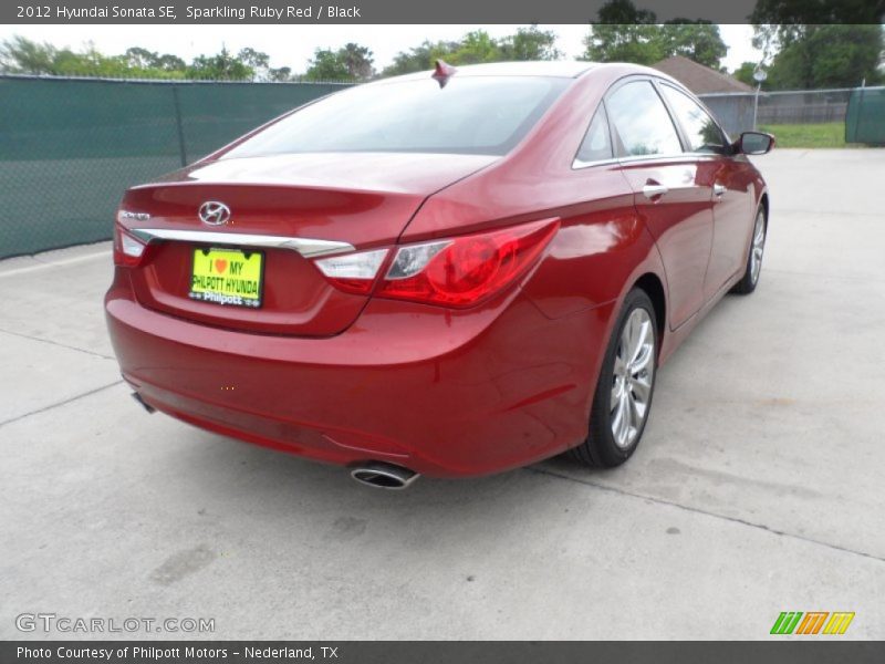 Sparkling Ruby Red / Black 2012 Hyundai Sonata SE