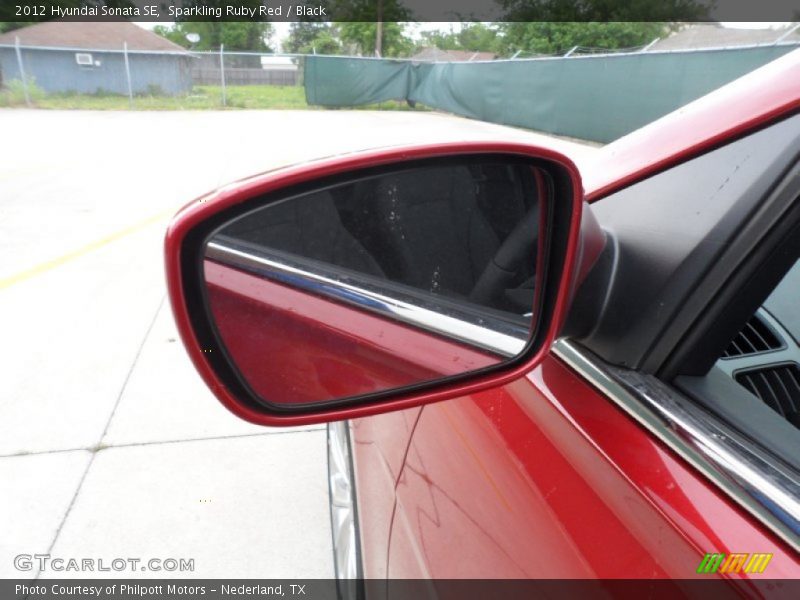 Sparkling Ruby Red / Black 2012 Hyundai Sonata SE