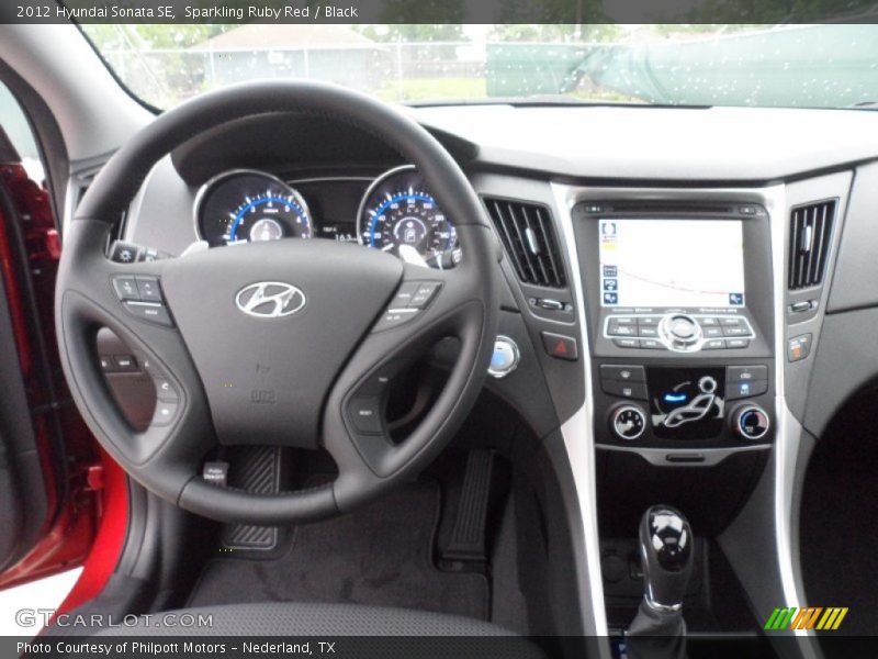 Sparkling Ruby Red / Black 2012 Hyundai Sonata SE