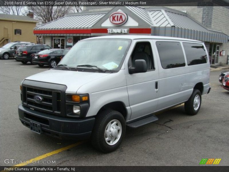Silver Metallic / Medium Flint 2008 Ford E Series Van E350 Super Duty XL Passenger