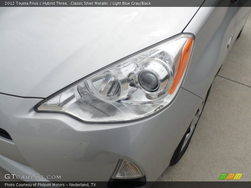 Classic Silver Metallic / Light Blue Gray/Black 2012 Toyota Prius c Hybrid Three