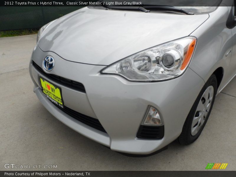 Classic Silver Metallic / Light Blue Gray/Black 2012 Toyota Prius c Hybrid Three