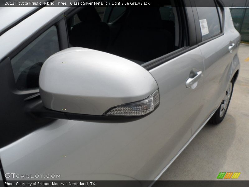 Classic Silver Metallic / Light Blue Gray/Black 2012 Toyota Prius c Hybrid Three