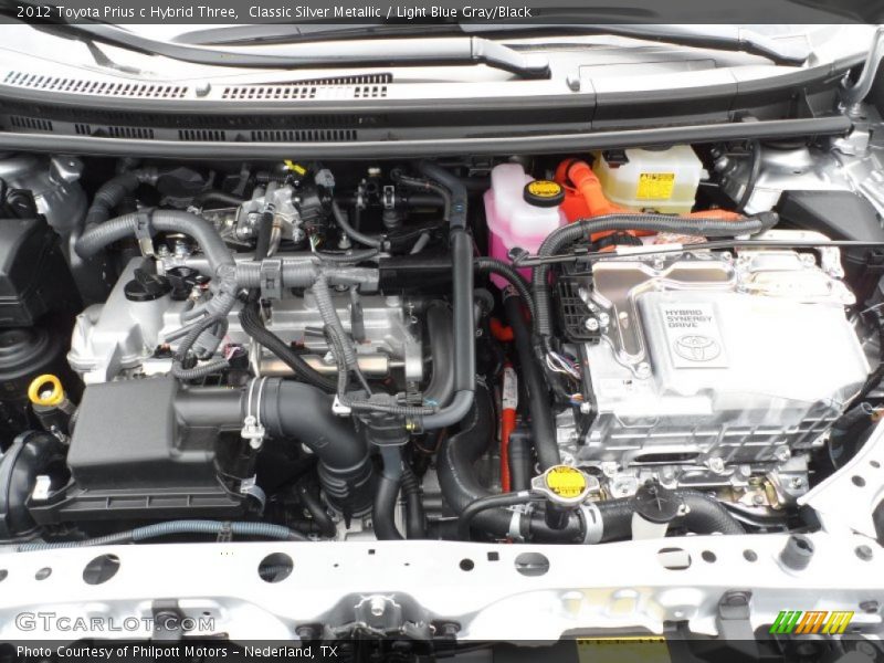  2012 Prius c Hybrid Three Engine - 1.5 Liter DOHC 16-Valve VVT-i 4 Cylinder Gasoline/Electric Hybrid