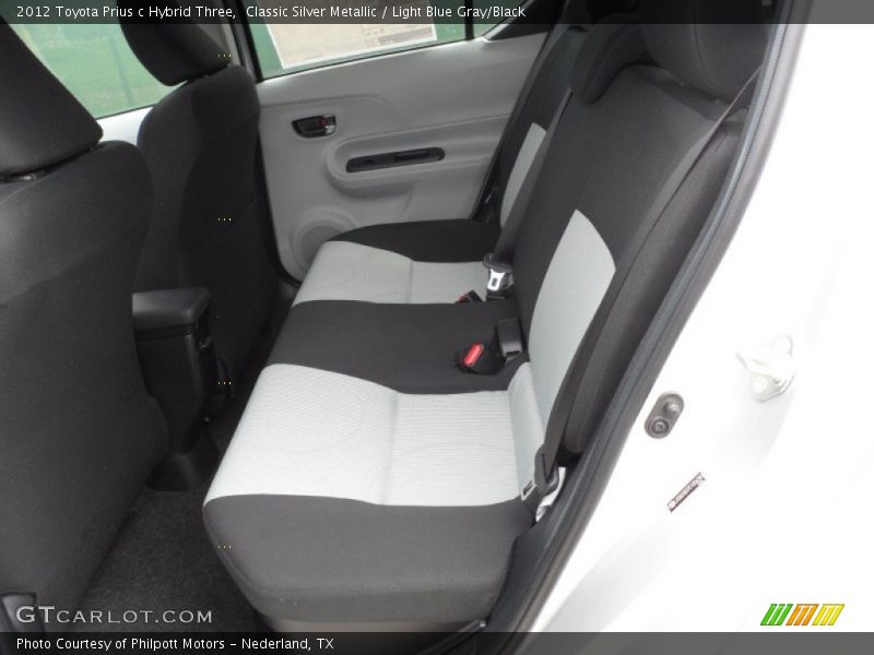 Rear Seat of 2012 Prius c Hybrid Three