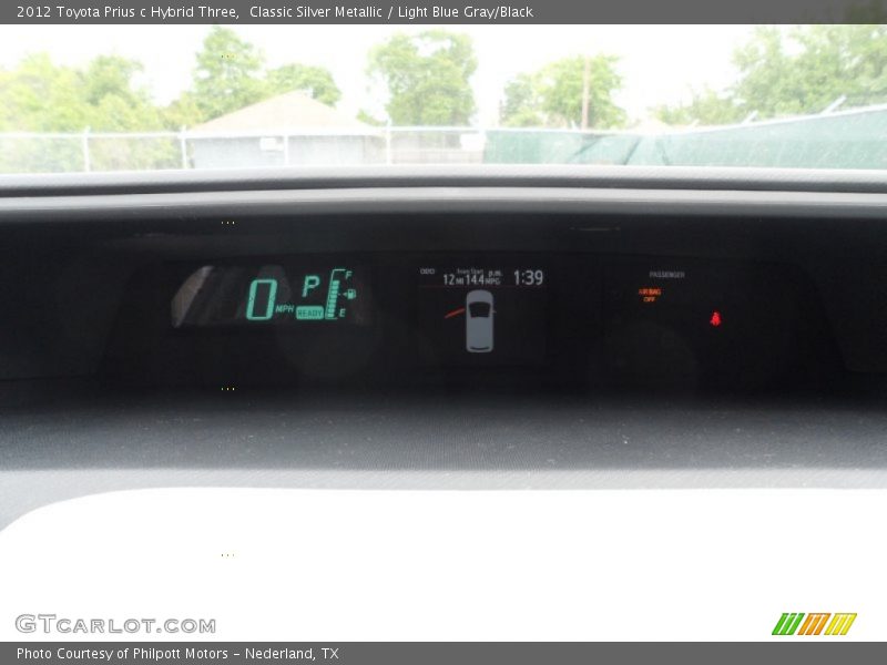 Classic Silver Metallic / Light Blue Gray/Black 2012 Toyota Prius c Hybrid Three
