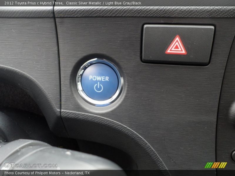 Classic Silver Metallic / Light Blue Gray/Black 2012 Toyota Prius c Hybrid Three