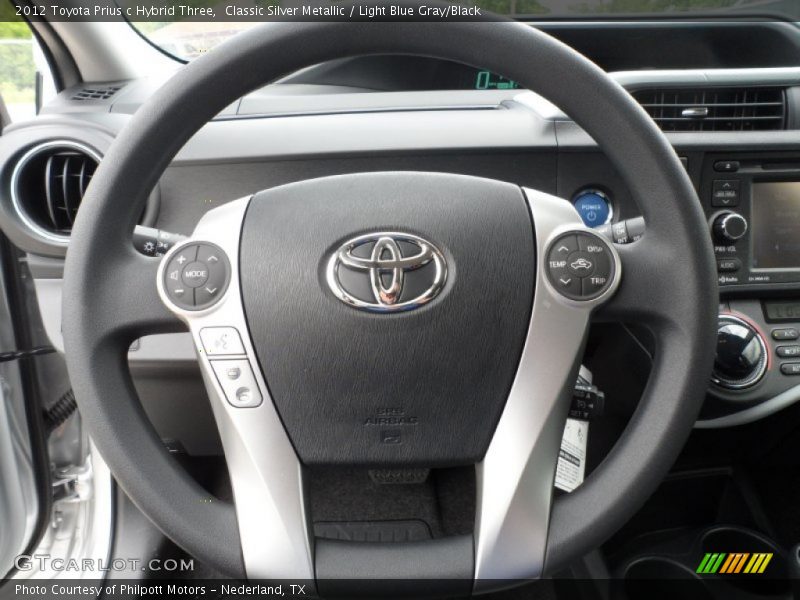  2012 Prius c Hybrid Three Steering Wheel