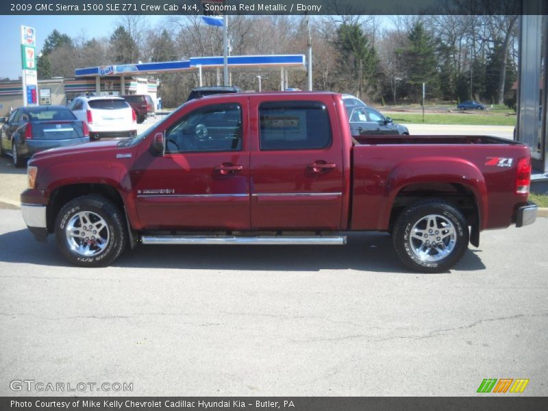Sonoma Red Metallic / Ebony 2009 GMC Sierra 1500 SLE Z71 Crew Cab 4x4