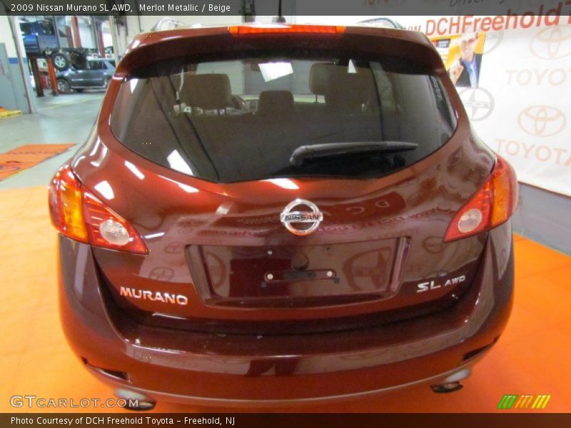 Merlot Metallic / Beige 2009 Nissan Murano SL AWD