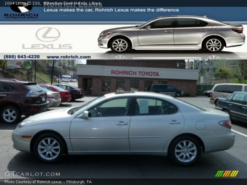 Millennium Silver Metallic / Black 2004 Lexus ES 330