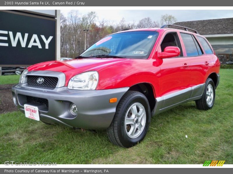 Canyon Red / Gray 2003 Hyundai Santa Fe LX