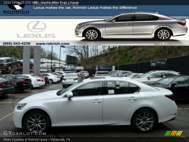 Starfire White Pearl / Flaxen 2013 Lexus GS 350 AWD