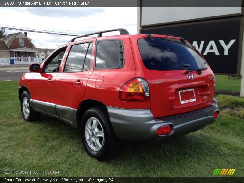 Canyon Red / Gray 2003 Hyundai Santa Fe LX