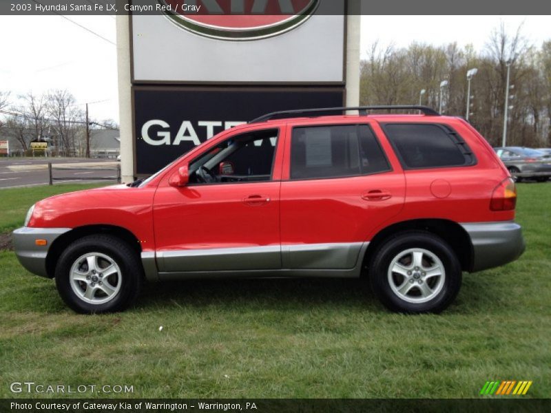 Canyon Red / Gray 2003 Hyundai Santa Fe LX