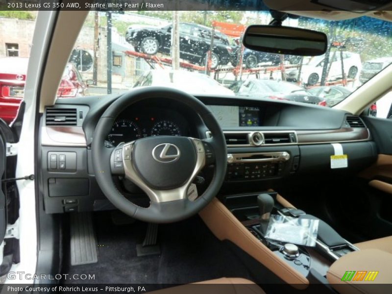 Starfire White Pearl / Flaxen 2013 Lexus GS 350 AWD
