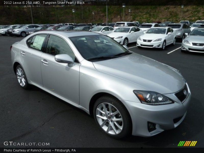 Tungsten Silver Pearl / Black 2012 Lexus IS 250 AWD
