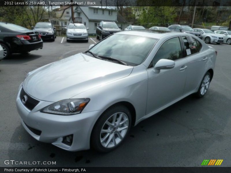 Tungsten Silver Pearl / Black 2012 Lexus IS 250 AWD