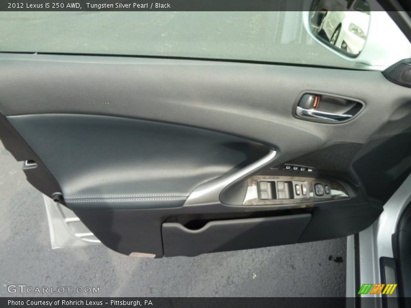 Tungsten Silver Pearl / Black 2012 Lexus IS 250 AWD