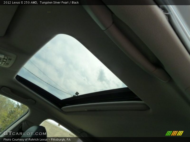 Tungsten Silver Pearl / Black 2012 Lexus IS 250 AWD