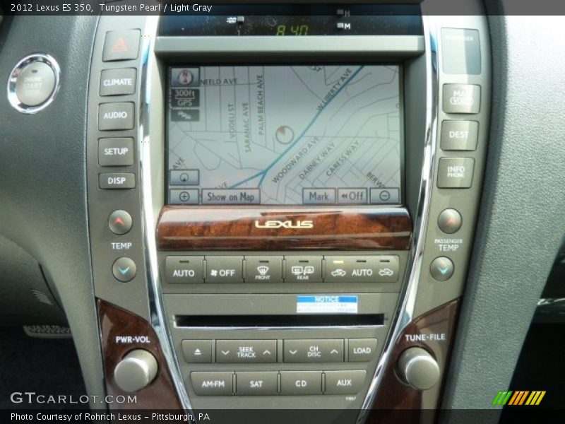 Tungsten Pearl / Light Gray 2012 Lexus ES 350