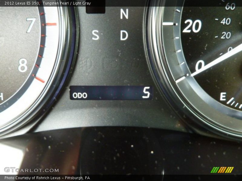 Tungsten Pearl / Light Gray 2012 Lexus ES 350