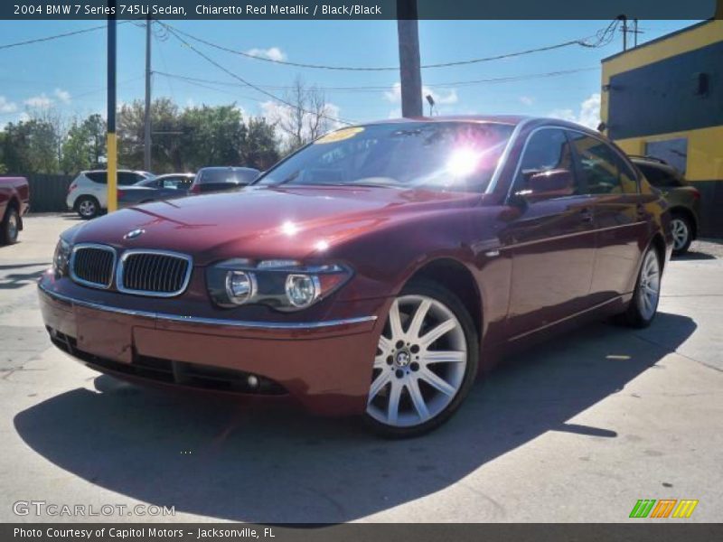 Chiaretto Red Metallic / Black/Black 2004 BMW 7 Series 745Li Sedan