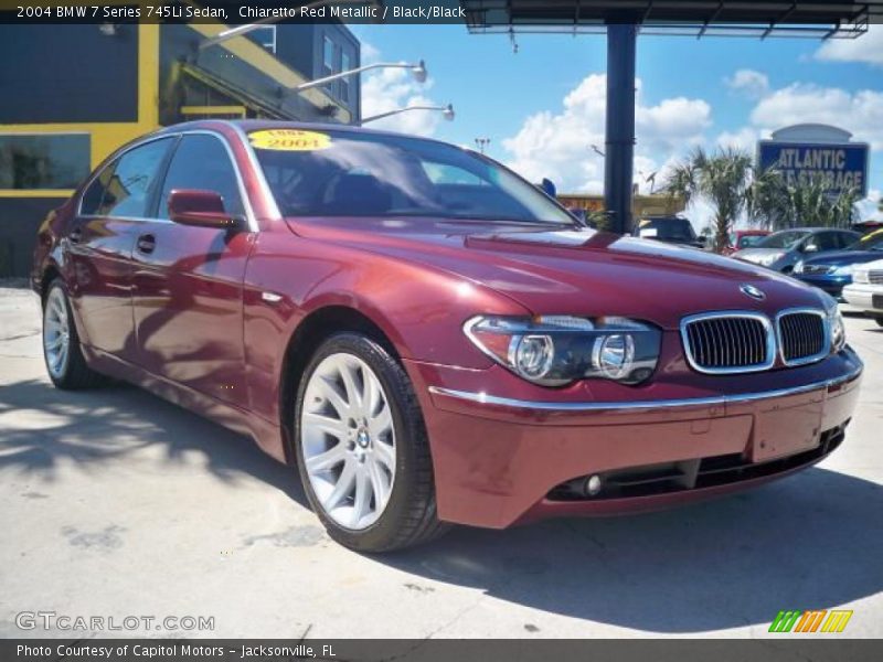 Chiaretto Red Metallic / Black/Black 2004 BMW 7 Series 745Li Sedan