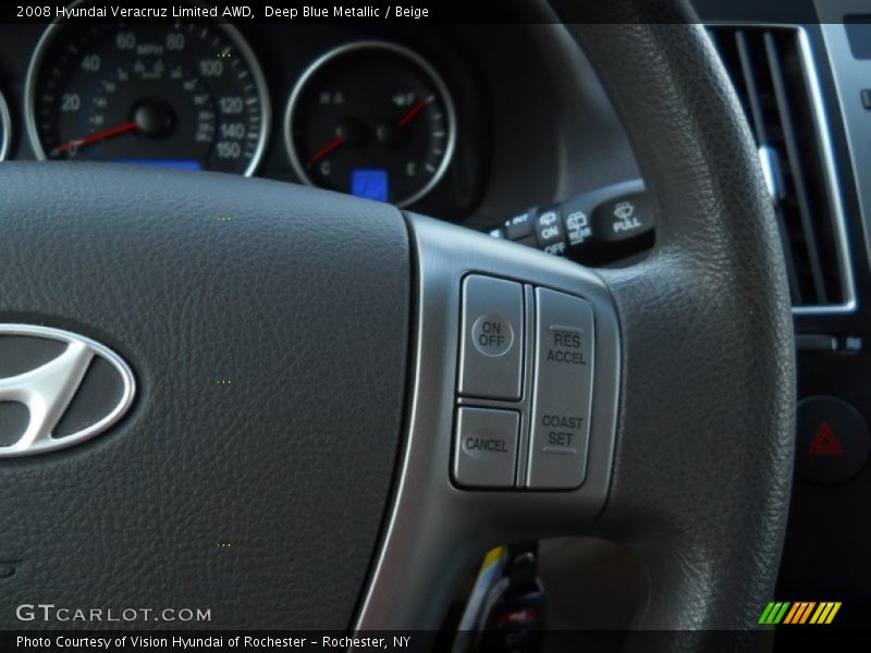 Deep Blue Metallic / Beige 2008 Hyundai Veracruz Limited AWD