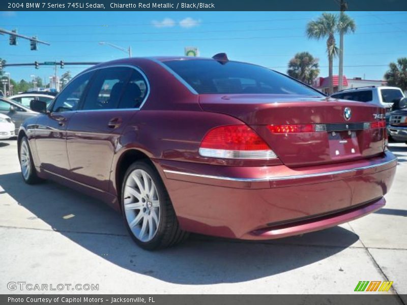 Chiaretto Red Metallic / Black/Black 2004 BMW 7 Series 745Li Sedan