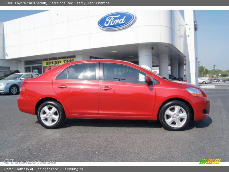 Barcelona Red Pearl / Dark Charcoal 2008 Toyota Yaris Sedan