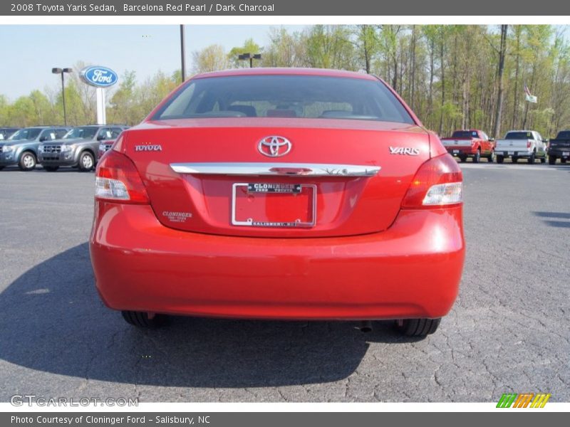 Barcelona Red Pearl / Dark Charcoal 2008 Toyota Yaris Sedan