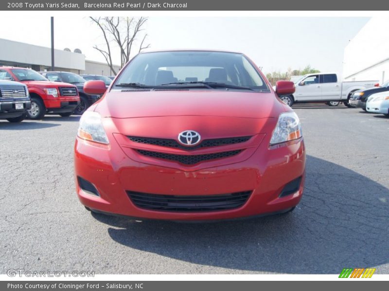 Barcelona Red Pearl / Dark Charcoal 2008 Toyota Yaris Sedan