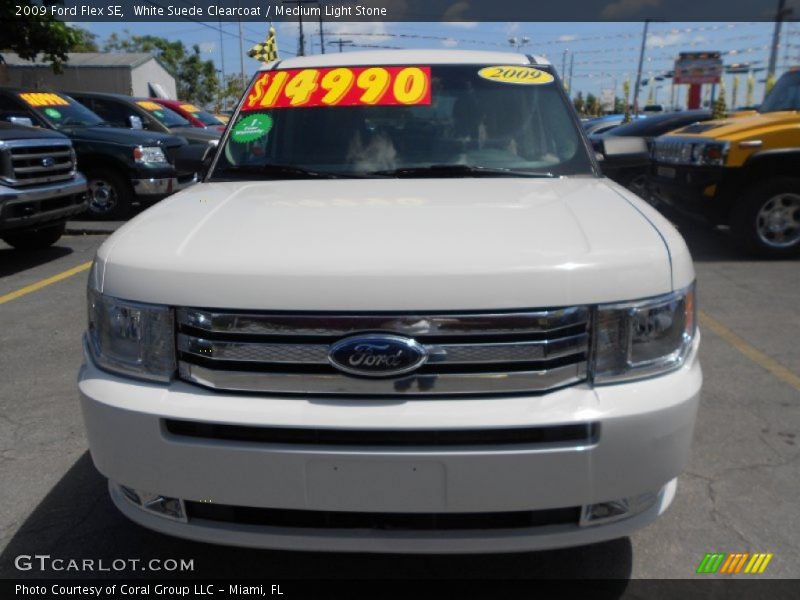 White Suede Clearcoat / Medium Light Stone 2009 Ford Flex SE